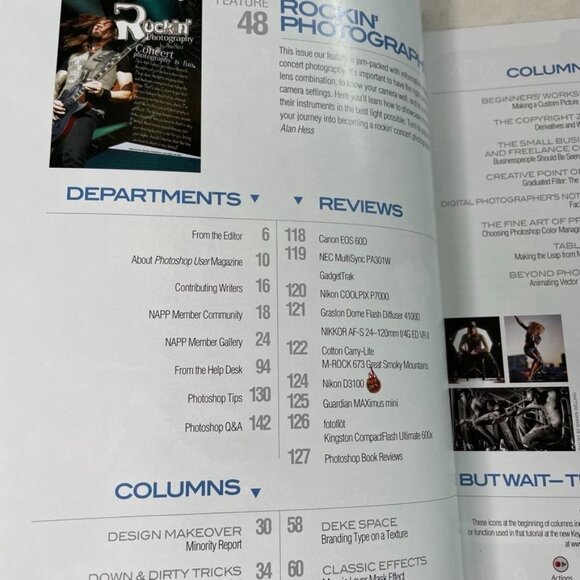Adobe Photoshop User How To Magazine u June 14 2011 Real World Concert Photograp - Picture 3 of 4